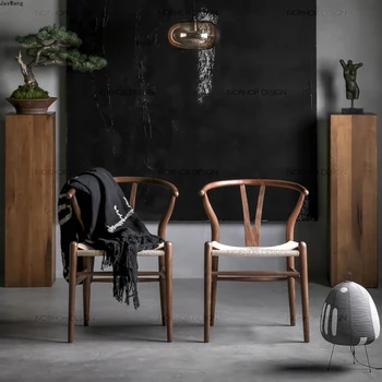 Обеденный стул в скандинавском стиле, Обеденные Стулья из массива Дерева, Магазин молочного чая и десертов, Простой Минималистичный Современный Стул для отдыха, Кухонная Мебель