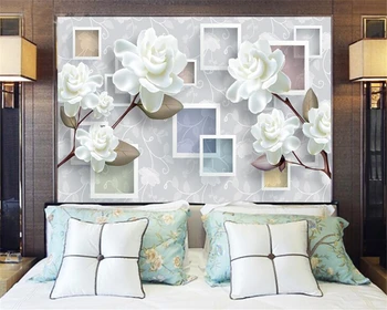 Обои на заказ Beibehang Фоновая роспись гостиной спальни 3d Обои Коробка с цветами Фоновые обои для телевизора для стен 3 d