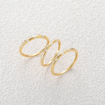Обручальные кольца Aide из стерлингового серебра 925 пробы с муассанитом D-цвета, модные минималистичные обручальные кольца с лабораторным бриллиантом из золота 18 Карат
