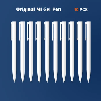 Оригинальная гелевая ручка Mi 10ШТ, 0,5 мм, черная, без колпачка, Пулевидная ручка, гладкое швейцарское перо MIKRON, японские чернила