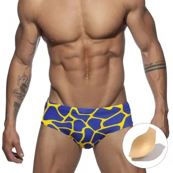 Плавательные накладки для мужчин 2023, Плавательное бикини с низкой талией, купальный костюм с принтом, Дышащий Сексуальный Треугольный пляжный купальник, Стринги для геев