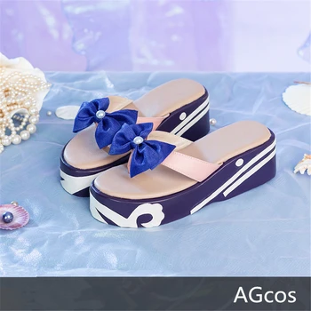 Предварительная продажа AGCO!!! Игра Genshin Impact Сангономия Кокоми Обувь для косплея, женские тапочки, сабо