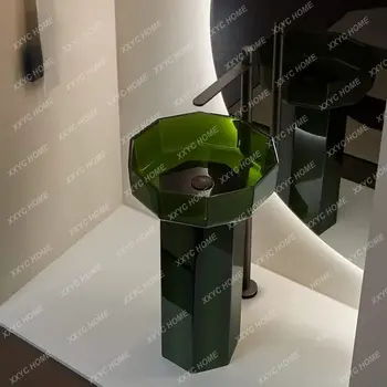 Прозрачный Зеленый искусственный камень Цельный Напольный Тип Ручная стирка Межплатформенный бассейн Балкон Бытовая техника