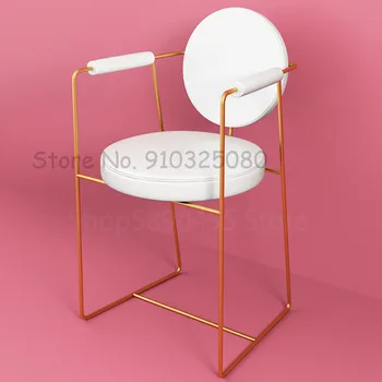 Скандинавский современный стул Простой обеденный стул для маленькой гостиной Компьютерный стул со спинкой для переодевания Стул для макияжа TG