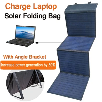 Складная сумка для солнечной панели мощностью 150 Вт с кронштейном, зарядное устройство USB + DC, Портативная складная сумка для путешествий на открытом воздухе, источник питания для пеших прогулок
