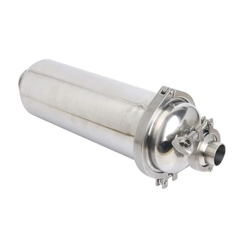 Трубный фильтр SS304 из нержавеющей стали для быстрой установки, санитарный трехжимной комплект фильтров для быстрого подключения