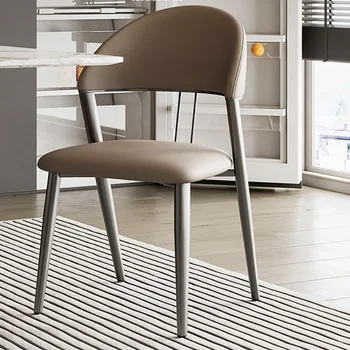 Удобный обеденный стул для гостиной, Металлическая опора для спинки, Расслабляющий Обеденный стул для чтения, современное оформление Sillas Nordicas