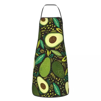 Фартук с цветочным рисунком авокадо для женщин, мужчин, забавные кухонные нагрудники, Передник для уборки дома с фруктами