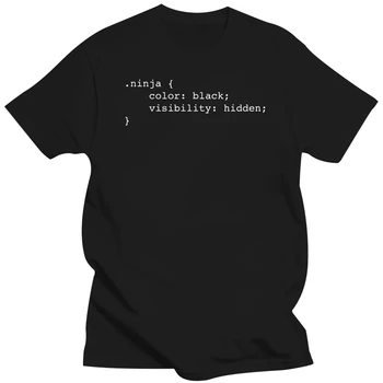 Футболка Унисекс из 100% хлопка, CSS Ninjia visibility, скрытый разработчик, Шутник, программист, веб-разработчик, Забавная подарочная футболка для гика