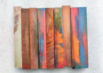 цветная волнистая стабилизированная древесина 19x19x150 мм