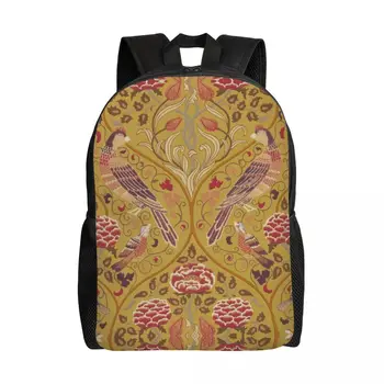 Цветочный узор от William Morris Рюкзак для мальчиков, девочек, школьные сумки для колледжа, Женская Мужская сумка для книг, подходит для 15-дюймового ноутбука