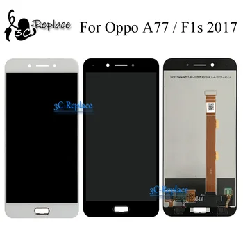 Черный/Белый 5,5 дюймов Для OPPO A77 A77T SD625 / Для Oppo F1s 2017 Полный ЖК-дисплей + Замена Дигитайзера Сенсорного экрана В сборе
