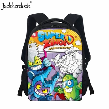 Школьная сумка с принтом Аниме Jackherelook с мультяшным рисунком Superzings для детей младшего возраста Практичный рюкзак Повседневная сумка для книг для детей из детского сада