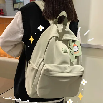 Японский рюкзак для старшеклассниц, школьные сумки для девочек-подростков с несколькими карманами, Новый однотонный женский рюкзак Harajuku Cute Mochila